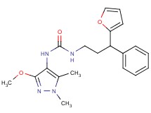 N-[3-(2-furyl)-3-phenylpropyl]-N'-(3-methoxy-1,5-dimethyl-1H-pyrazol-4-yl)urea