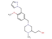2-{4-[4-methoxy-3-(1H-pyrazol-1-ylmethyl)benzyl]-1-methyl-2-piperazinyl}ethanol