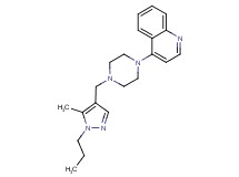 4-{4-[(5-methyl-1-propyl-1H-pyrazol-4-yl)methyl]piperazin-1-yl}quinoline