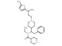N-ethyl-N-(1-{1-[3-(5-methyl-2-furyl)butyl]-4-piperidinyl}-2-phenylethyl)tetrahydro-2H-pyran-4-carboxamide
