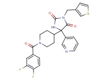 5-[1-(3,4-difluorobenzoyl)-4-piperidinyl]-5-(3-pyridinyl)-3-(3-thienylmethyl)-2,4-imidazolidinedione