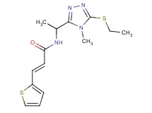 (2E)-N-{1-[5-(ethylthio)-4-methyl-4H-1,2,4-triazol-3-yl]ethyl}-3-(2-thienyl)acrylamide