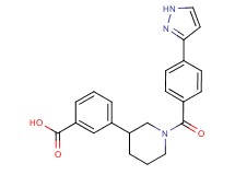 3-{1-[4-(1H-pyrazol-3-yl)benzoyl]piperidin-3-yl}benzoic acid