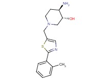 (3R*,4R*)-4-amino-1-{[2-(2-methylphenyl)-1,3-thiazol-5-yl]methyl}piperidin-3-ol