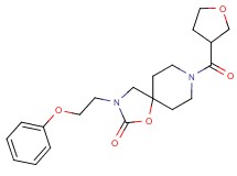 3-(2-phenoxyethyl)-8-(tetrahydrofuran-3-ylcarbonyl)-1-oxa-3,8-diazaspiro[4.5]decan-2-one