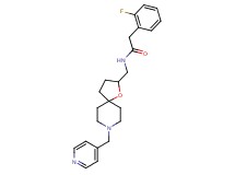 2-(2-fluorophenyl)-N-{[8-(4-pyridinylmethyl)-1-oxa-8-azaspiro[4.5]dec-2-yl]methyl}acetamide