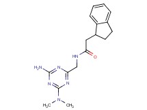 N-{[4-amino-6-(dimethylamino)-1,3,5-triazin-2-yl]methyl}-2-(2,3-dihydro-1H-inden-1-yl)acetamide