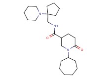 1-cycloheptyl-6-oxo-N-{[1-(1-piperidinyl)cyclopentyl]methyl}-3-piperidinecarboxamide