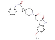 6-[(5-methoxy-2-oxo-2,3-dihydro-1H-indol-3-yl)acetyl]-N-phenyl-6-azaspiro[2.5]octane-1-carboxamide