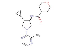 N-[(3R*,4S*)-4-cyclopropyl-1-(3-methyl-2-pyrazinyl)-3-pyrrolidinyl]tetrahydro-2H-pyran-4-carboxamide