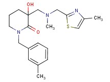 3-hydroxy-1-(3-methylbenzyl)-3-({methyl[(4-methyl-1,3-thiazol-2-yl)methyl]amino}methyl)-2-piperidinone