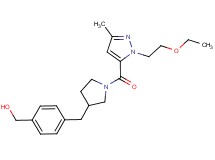 {4-[(1-{[1-(2-ethoxyethyl)-3-methyl-1H-pyrazol-5-yl]carbonyl}pyrrolidin-3-yl)methyl]phenyl}methanol