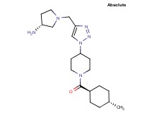 (3R)-1-[(1-{1-[(trans-4-methylcyclohexyl)carbonyl]piperidin-4-yl}-1H-1,2,3-triazol-4-yl)methyl]pyrrolidin-3-amine