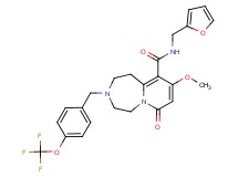 N-(2-furylmethyl)-9-methoxy-7-oxo-3-[4-(trifluoromethoxy)benzyl]-1,2,3,4,5,7-hexahydropyrido[1,2-d][1,4]diazepine-10-carboxamide