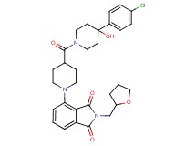 4-(4-{[4-(4-chlorophenyl)-4-hydroxy-1-piperidinyl]carbonyl}-1-piperidinyl)-2-(tetrahydro-2-furanylmethyl)-1H-isoindole-1,3(2H)-dione