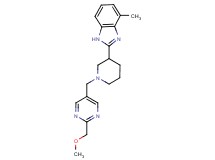 2-(1-{[2-(methoxymethyl)-5-pyrimidinyl]methyl}-3-piperidinyl)-4-methyl-1H-benzimidazole