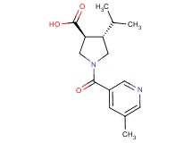 (3S*,4S*)-4-isopropyl-1-[(5-methyl-3-pyridinyl)carbonyl]-3-pyrrolidinecarboxylic acid