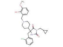 5-(2-chlorobenzyl)-3-(cyclopropylmethyl)-5-[1-(2-hydroxy-3-methoxybenzyl)-4-piperidinyl]-2,4-imidazolidinedione