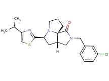 (3aS*,5S*,9aS*)-2-(3-chlorobenzyl)-5-(4-isopropyl-1,3-thiazol-2-yl)hexahydro-7H-pyrrolo[3,4-g]pyrrolizin-1(2H)-one