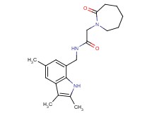 2-(2-oxoazepan-1-yl)-N-[(2,3,5-trimethyl-1H-indol-7-yl)methyl]acetamide