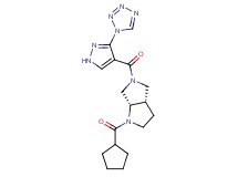 (3aS,6aS)-1-(cyclopentylcarbonyl)-5-{[3-(1H-tetrazol-1-yl)-1H-pyrazol-4-yl]carbonyl}octahydropyrrolo[3,4-b]pyrrole