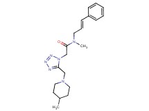 N-methyl-2-{5-[(4-methylpiperidin-1-yl)methyl]-1H-tetrazol-1-yl}-N-[(2E)-3-phenylprop-2-en-1-yl]acetamide