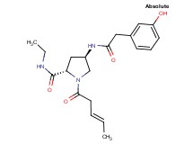 (4R)-N-ethyl-4-{[(3-hydroxyphenyl)acetyl]amino}-1-[(3E)-pent-3-enoyl]-L-prolinamide