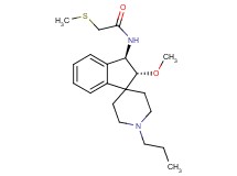 N-[(2R*,3R*)-2-methoxy-1'-propyl-2,3-dihydrospiro[indene-1,4'-piperidin]-3-yl]-2-(methylthio)acetamide
