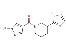 3-(1H-imidazol-2-yl)-1-[(1-methyl-1H-pyrazol-4-yl)carbonyl]piperidine