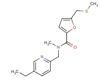 N-[(5-ethylpyridin-2-yl)methyl]-N-methyl-5-[(methylthio)methyl]-2-furamide