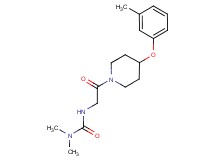 N,N-dimethyl-N'-{2-[4-(3-methylphenoxy)-1-piperidinyl]-2-oxoethyl}urea