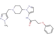 N-(1-{1-[(1-methyl-1H-pyrazol-4-yl)methyl]-4-piperidinyl}-1H-pyrazol-5-yl)-3-phenoxypropanamide