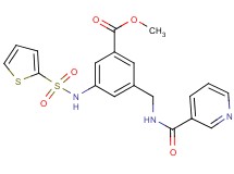 methyl 3-{[(3-pyridinylcarbonyl)amino]methyl}-5-[(2-thienylsulfonyl)amino]benzoate