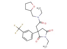 N-ethyl-2-{1-ethyl-2,5-dioxo-3-[3-(trifluoromethyl)phenyl]-3-pyrrolidinyl}-N-(tetrahydro-2-furanylmethyl)acetamide
