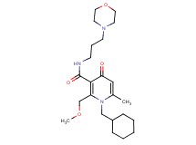 1-(cyclohexylmethyl)-2-(methoxymethyl)-6-methyl-N-[3-(4-morpholinyl)propyl]-4-oxo-1,4-dihydro-3-pyridinecarboxamide