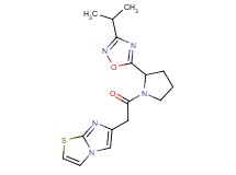 6-{2-[2-(3-isopropyl-1,2,4-oxadiazol-5-yl)-1-pyrrolidinyl]-2-oxoethyl}imidazo[2,1-b][1,3]thiazole