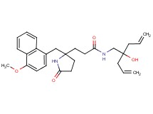 N-(2-allyl-2-hydroxy-4-penten-1-yl)-3-{2-[(4-methoxy-1-naphthyl)methyl]-5-oxo-2-pyrrolidinyl}propanamide