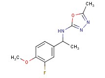 N-[1-(3-fluoro-4-methoxyphenyl)ethyl]-5-methyl-1,3,4-oxadiazol-2-amine