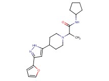 N-cyclopentyl-2-{4-[3-(2-furyl)-1H-pyrazol-5-yl]piperidin-1-yl}propanamide