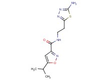 N-[2-(5-amino-1,3,4-thiadiazol-2-yl)ethyl]-5-isopropylisoxazole-3-carboxamide
