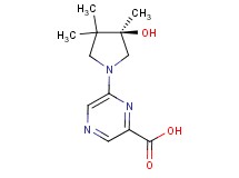 6-[(3R)-3-hydroxy-3,4,4-trimethyl-1-pyrrolidinyl]-2-pyrazinecarboxylic acid