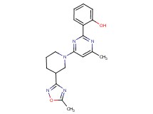 2-{4-methyl-6-[3-(5-methyl-1,2,4-oxadiazol-3-yl)piperidin-1-yl]pyrimidin-2-yl}phenol