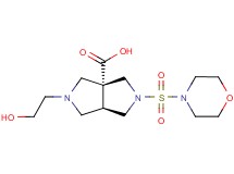 (3aR*,6aR*)-2-(2-hydroxyethyl)-5-(4-morpholinylsulfonyl)hexahydropyrrolo[3,4-c]pyrrole-3a(1H)-carboxylic acid