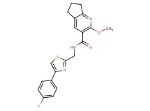 N-{[4-(4-fluorophenyl)-1,3-thiazol-2-yl]methyl}-2-methoxy-6,7-dihydro-5H-cyclopenta[b]pyridine-3-carboxamide