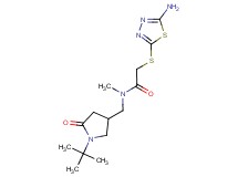 2-[(5-amino-1,3,4-thiadiazol-2-yl)thio]-N-[(1-tert-butyl-5-oxopyrrolidin-3-yl)methyl]-N-methylacetamide