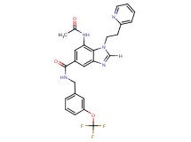7-(acetylamino)-1-[2-(2-pyridinyl)ethyl]-N-[3-(trifluoromethoxy)benzyl]-1H-benzimidazole-5-carboxamide