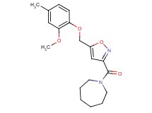 1-({5-[(2-methoxy-4-methylphenoxy)methyl]-3-isoxazolyl}carbonyl)azepane