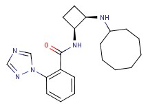 N-[(1S*,2R*)-2-(cyclooctylamino)cyclobutyl]-2-(1H-1,2,4-triazol-1-yl)benzamide
