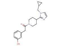 3-(2-{4-[1-(cyclopropylmethyl)-1H-imidazol-2-yl]piperidin-1-yl}-2-oxoethyl)phenol