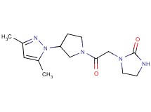 1-{2-[3-(3,5-dimethyl-1H-pyrazol-1-yl)pyrrolidin-1-yl]-2-oxoethyl}imidazolidin-2-one